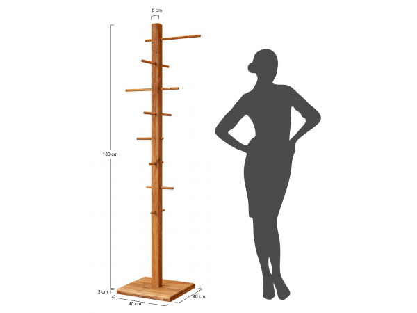 Stojací věšák ALO dub masiv