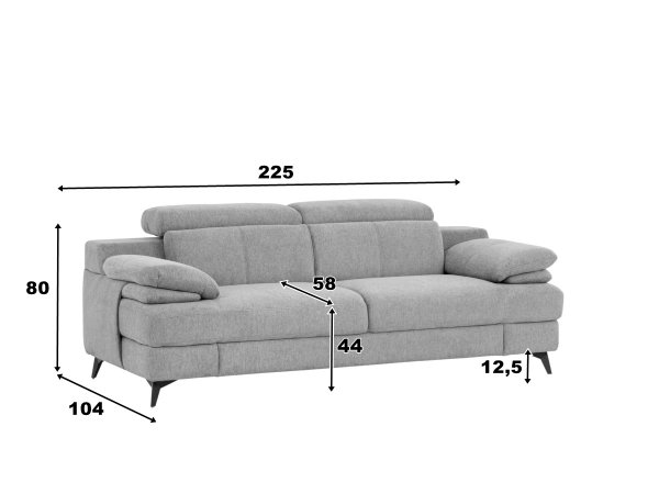 Sedací souprava s polohovatelnými opěrkami 3+2 TITUS 2