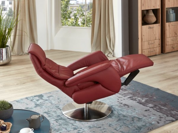 Kožené polohovací televizní křeslo ISABELLA