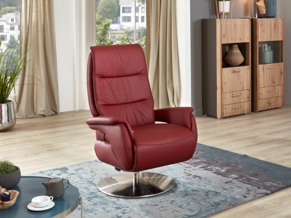 Kožené polohovací televizní křeslo ISABELLA