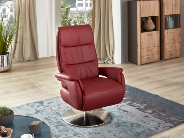 Kožené polohovací televizní křeslo ISABELLA