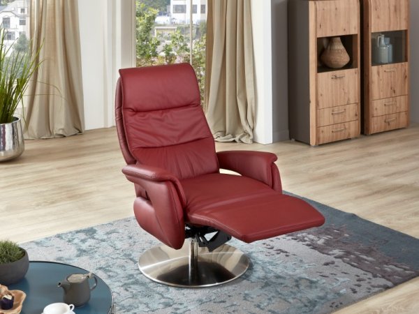 Kožené polohovací televizní křeslo ISABELLA