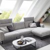 Designová rohová sedací souprava ROMA s ohebnými opěrkami