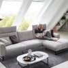 Designová rohová sedací souprava ROMA s ohebnými opěrkami