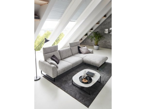 Designová rohová sedací souprava ROMA s ohebnými opěrkami