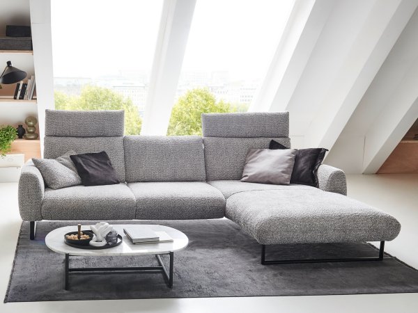 Designová rohová sedací souprava ROMA s ohebnými opěrkami