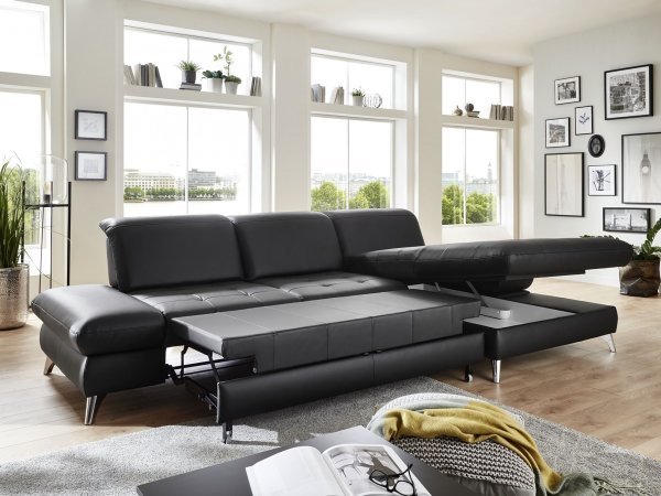 Kožená rohová sedací souprava CAROLINA 3