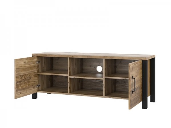 Nábytek do obývacího pokoje OLIN III Appenzellský smrk/černý mat