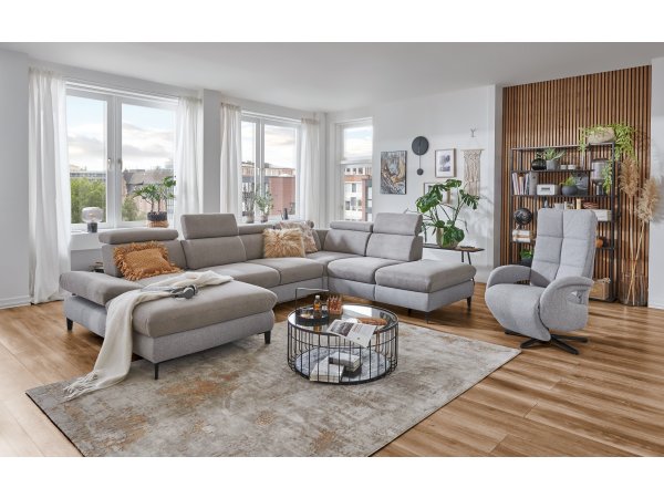 Rohová sedací souprava do tvaru U CAROLINA 4