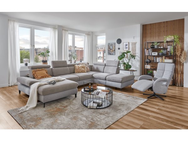 Rohová sedací souprava do tvaru U CAROLINA 4