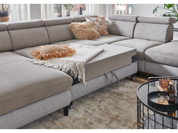 Rohová sedací souprava do tvaru U CAROLINA 4