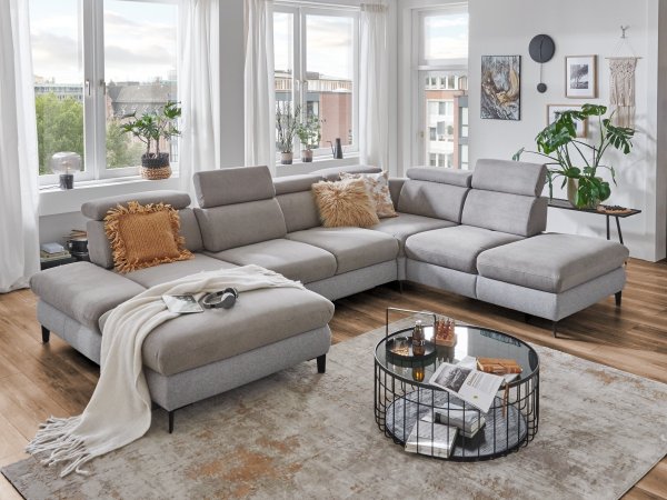 Rohová sedací souprava do tvaru U CAROLINA 4