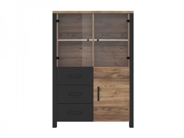 Nábytek do obývacího pokoje OLIN I Appenzellský smrk/černý mat