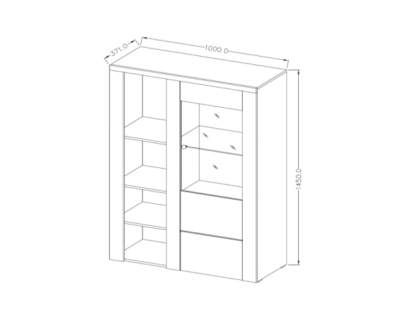 Moderní obývací stěna LARONA dub Riviera světlý