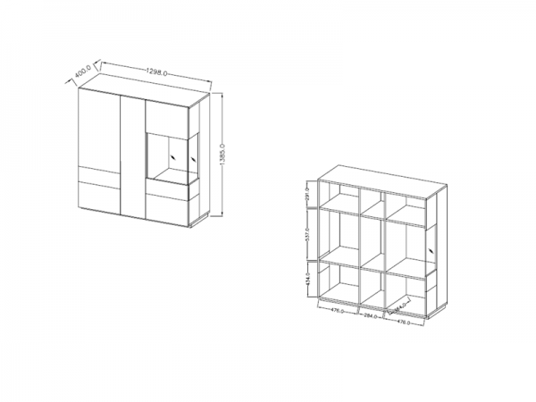 Nábytek do obývacího pokoje SILKE II matera/dub wotan