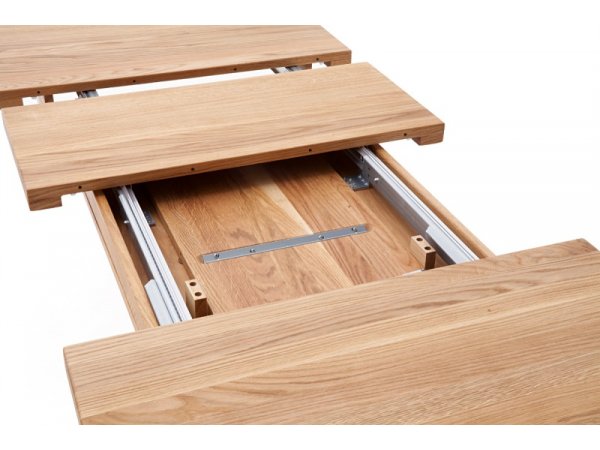 Rozkládací jídelní stůl z masivu MANAGUA A dub bělený