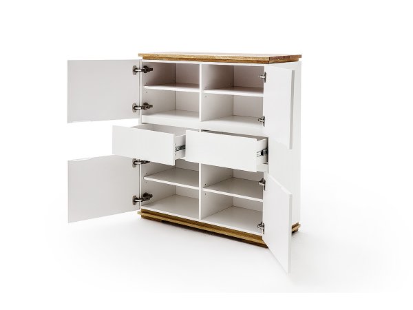 Nábytek do obývacího pokoje CHIARO matná bílá/dub