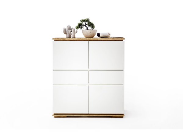 Nábytek do obývacího pokoje CHIARO matná bílá/dub