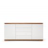 Komoda CHIARO, 2-dvéřová, 4 zásuvky matná bílá/dub