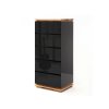 Komoda CHIARO, 5 zásuvek, vysoký lesk černá/dub