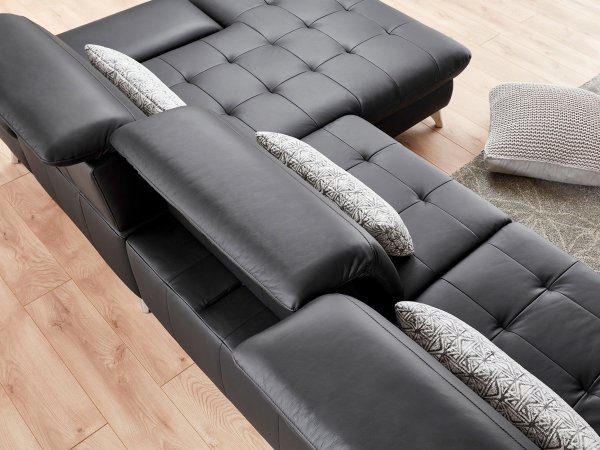 Kožená rohová sedací souprava CAROLINA 3