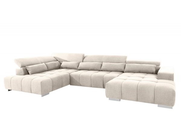 Rohová sedací souprava do tvaru U s nastavitelnými opěrkami ORION