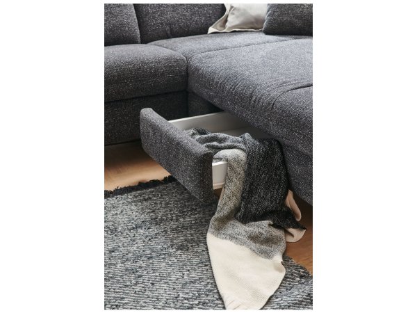 Rohová sedací souprava s relax funkcí a nastavitelnou hloubkou sedu TV MIA XC