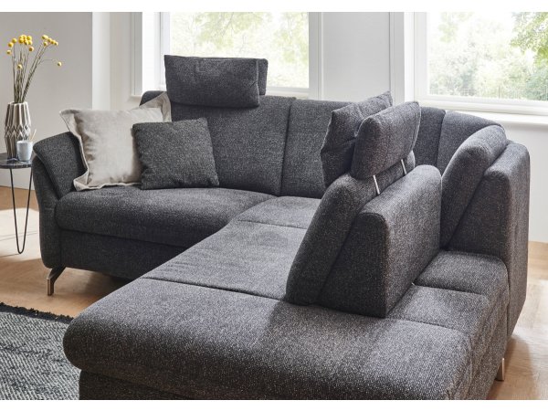 Rohová sedací souprava s relax funkcí a nastavitelnou hloubkou sedu TV MIA XC