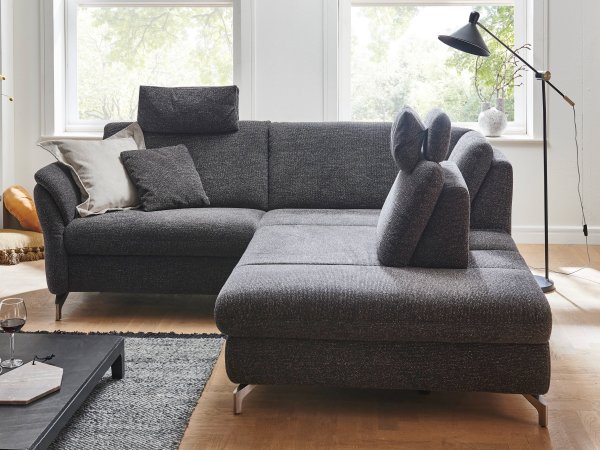 Rohová sedací souprava s relax funkcí a nastavitelnou hloubkou sedu TV MIA XC