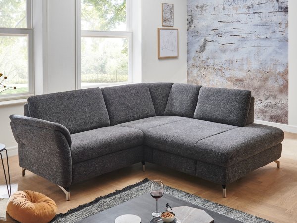 Rohová sedací souprava s relax funkcí a nastavitelnou hloubkou sedu TV MIA XC