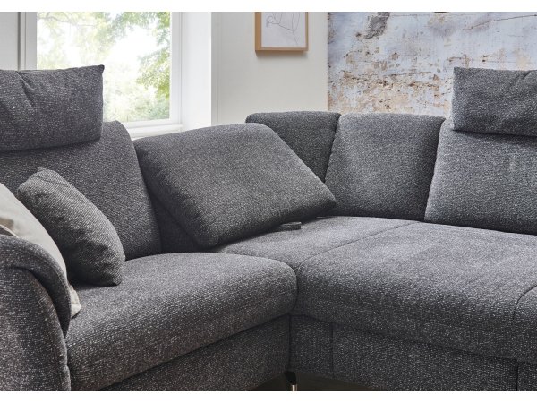 Rohová sedací souprava s relax funkcí a nastavitelnou hloubkou sedu TV MIA XC