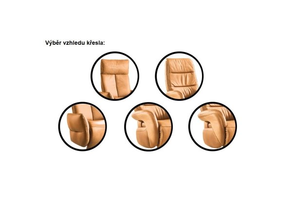 Kožené polohovací televizní křeslo SITZGEFÜHL RELAXX XC 3