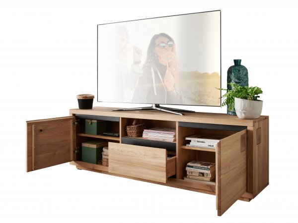 Dubový televizní stolek do obývacího pokoje Carson