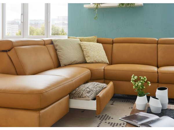 Kožená rohová sedací souprava LAVA XC 7