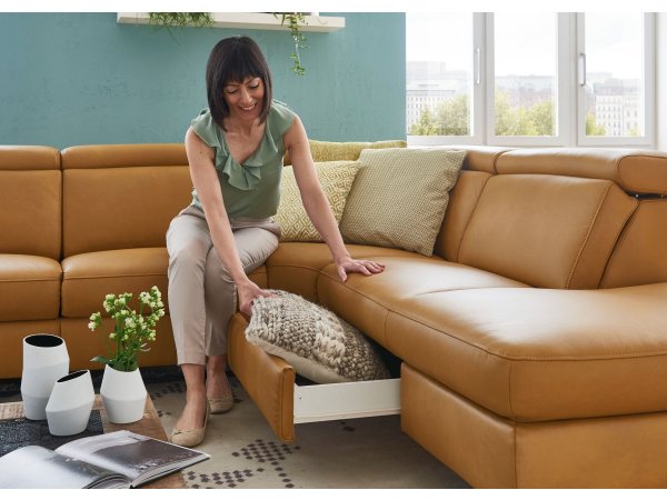 Kožená rohová sedací souprava LAVA XC 7