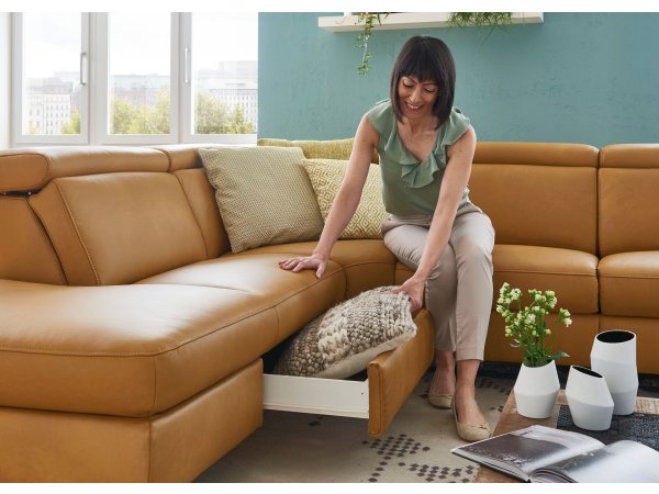 Kožená rohová sedací souprava LAVA XC 7