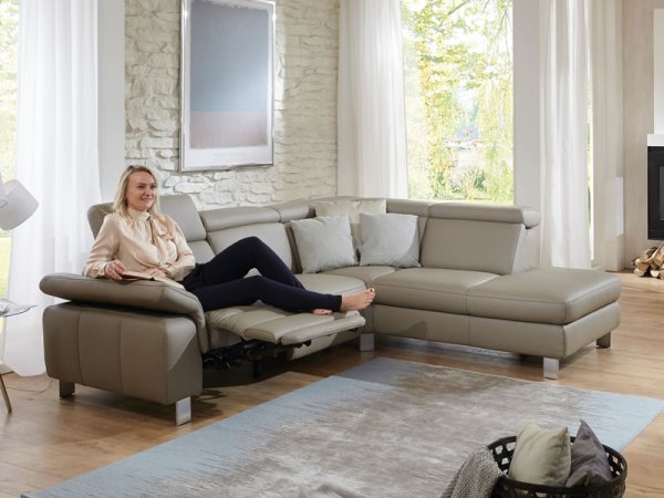 Kožená rohová sedací souprava LAVA XC