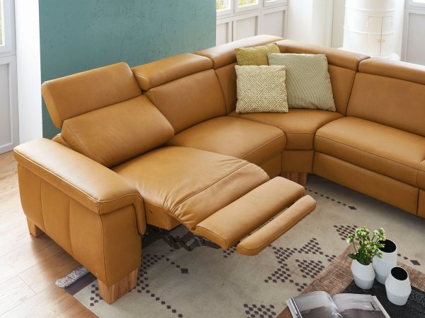 Kožená rohová sedací souprava LAVA XC 7