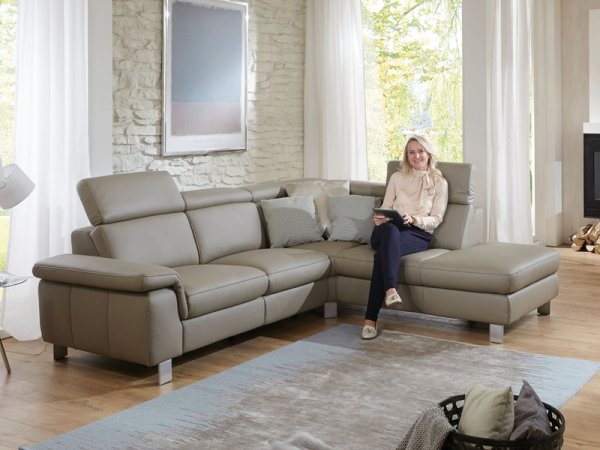 Kožená rohová sedací souprava LAVA XC