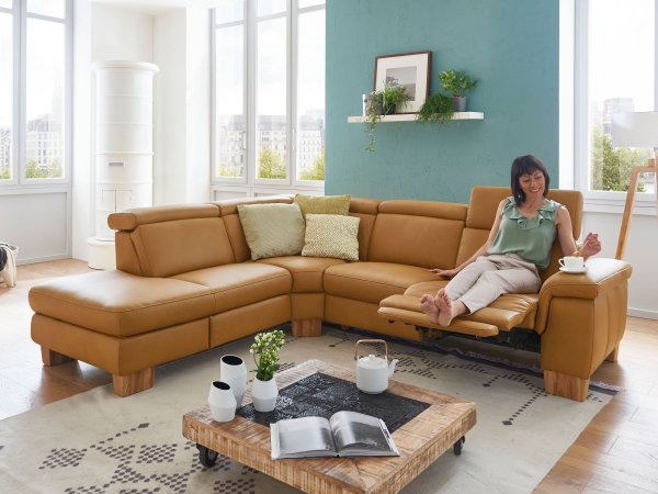 Kožená rohová sedací souprava LAVA XC 7