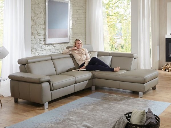 Kožená rohová sedací souprava LAVA XC