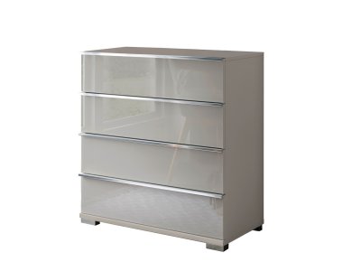 Komoda se zásuvkami SHANGHAI 2 - 75 cm, sklo Kieselgrau