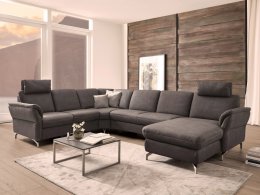 Kožená rohová sedací souprava do tvaru U MIA XC