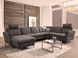 Kožená rohová sedací souprava do tvaru U MIA XC