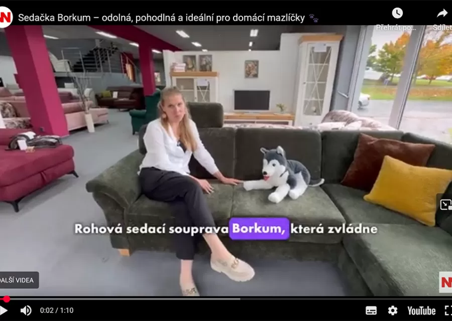 Videorecenze: sedačka Borkum – odolná, pohodlná a ideální pro domácí mazlíčky