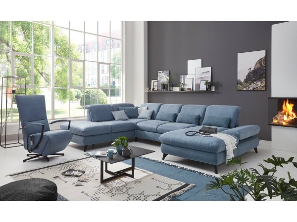 Rohová sedací souprava do tvaru U CAROLINA 2