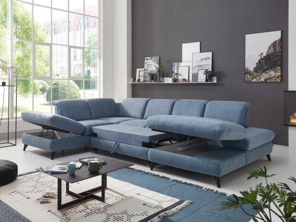 Rohová sedací souprava do tvaru U CAROLINA 2