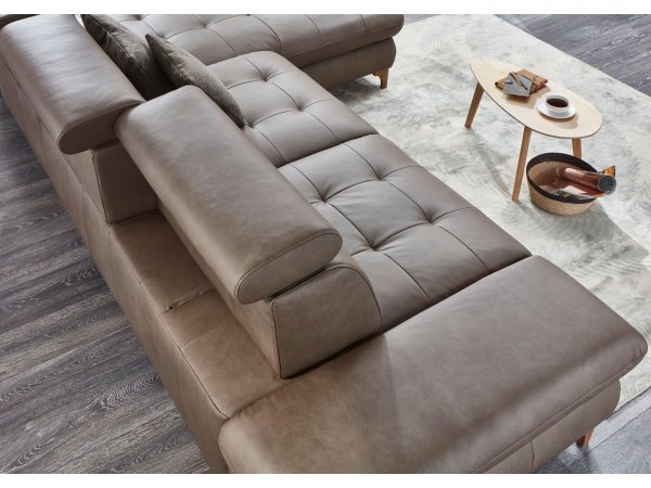 Kožená rohová sedací souprava CAROLINA 2