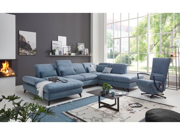 Rohová sedací souprava do tvaru U CAROLINA 2