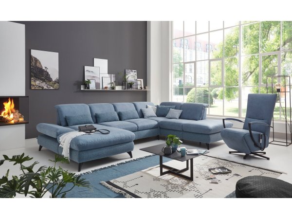 Rohová sedací souprava do tvaru U CAROLINA 2